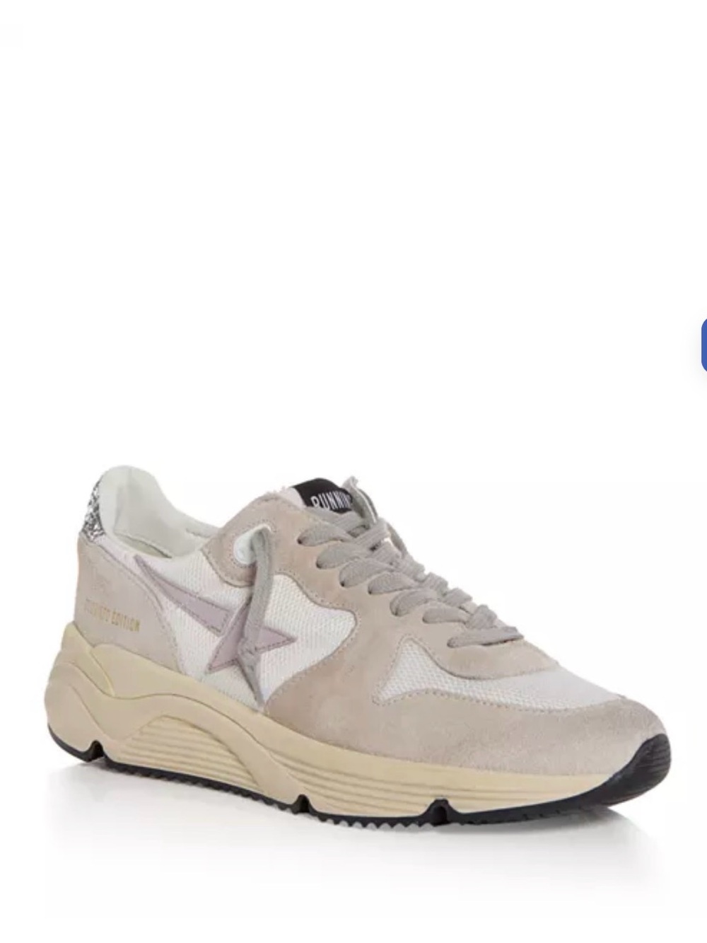 Golden Goose Women’s Beige, Cream and Light Gray Suede Star Sneaker